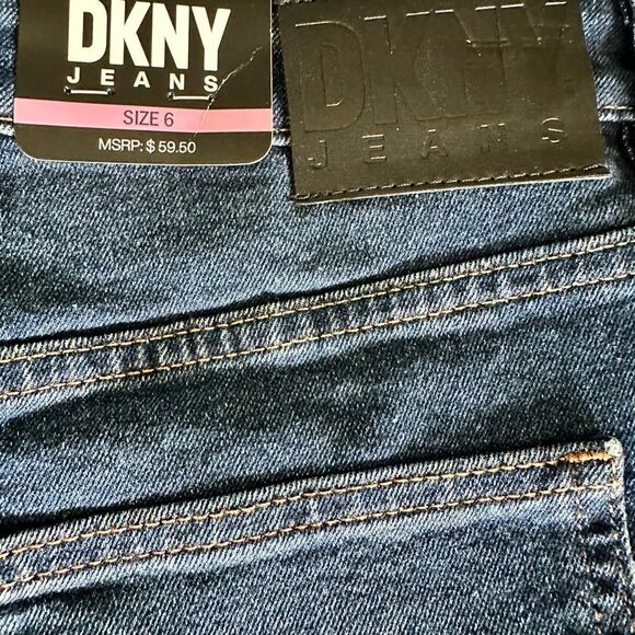 NWT DKNY Women’s Blue Jean Mini Skirt Raw Hem - Size 6 - Picture 7 of 8